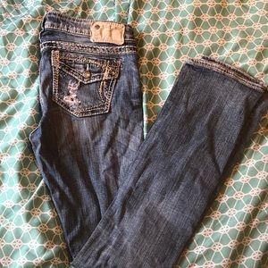 Silver baby boot jeans